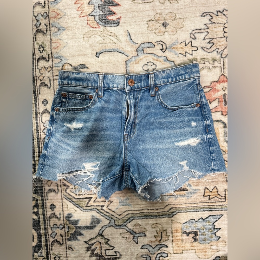 American Eagle Outfitters Distressed Blue Jean Shorts